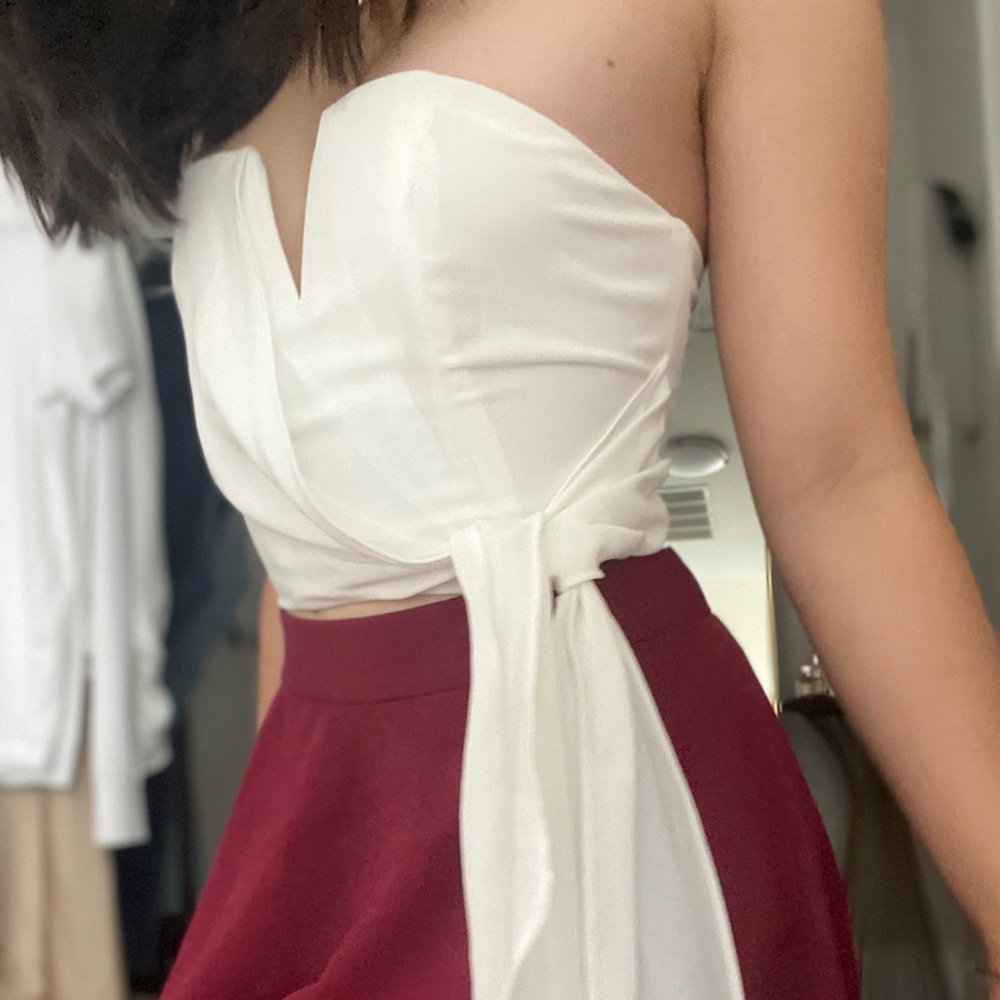 White Cropped Corset Top
